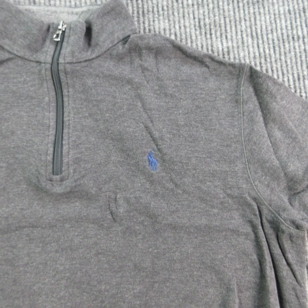 Polo Ralph Lauren Sweatshirt Mens L Black 1/4 Zip Pullover Tagless Logo